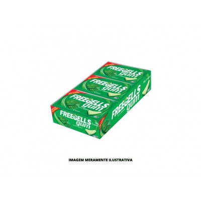 GOMA DE MASCAR SEM ACUCAR FREEGELLS GUM MENTA RICLAN 1X15X8G
